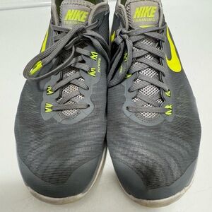 Nike Gray and Neon Yellow Training Sneakers